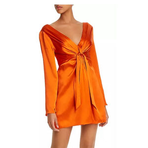 Women's cinq a sept Orange Mini Dress Size 4